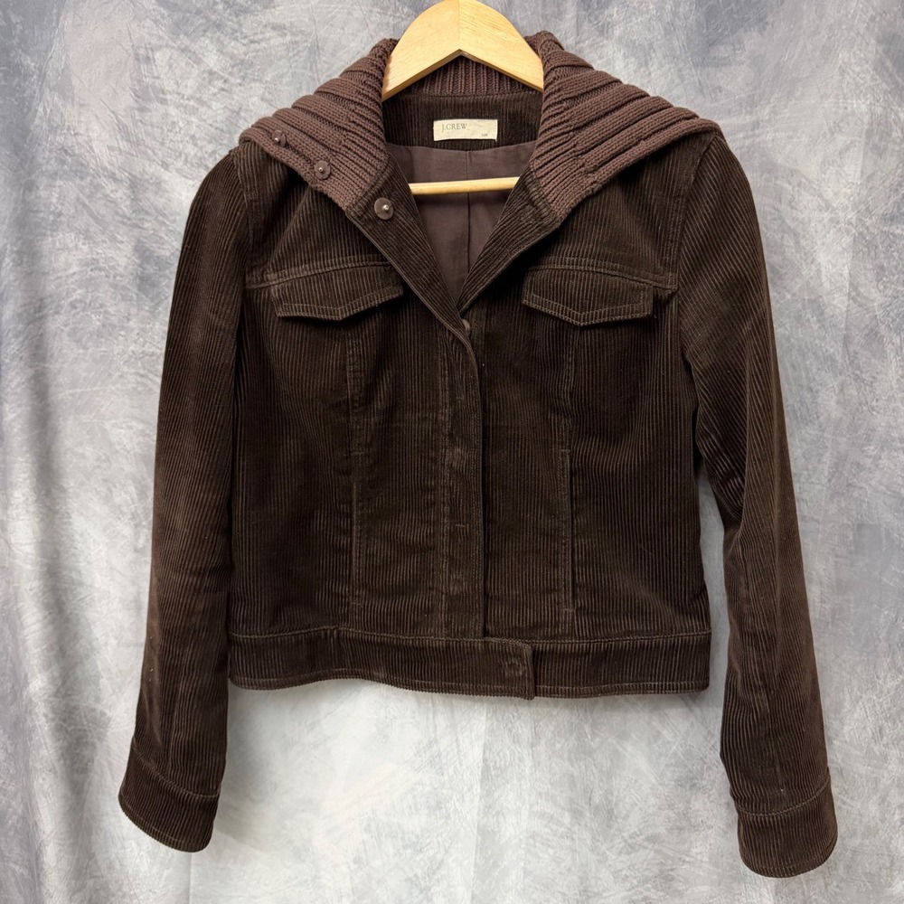 J. Crew Chocolate Corduroy Jacket Size Small preppy / Y2K layering piece